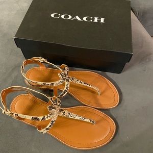 Coach Lydia Natural Sandals